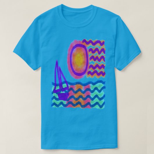 船の抽象芸術ウェア Tシャツ (デザイン正面)