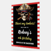 船の木材が震える海賊パーティー アクリルサイン (傾斜)