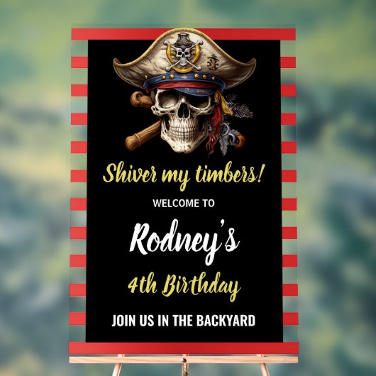 船の木材が震える海賊パーティー アクリルサイン (ニュートラル)