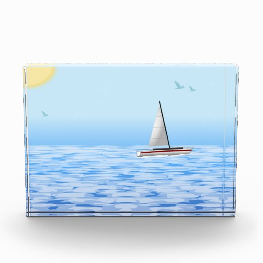 船の海景 フォトブロック (正面)