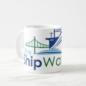 船の監視人のマグ-大きいロゴ コーヒーマグカップ (正面左)