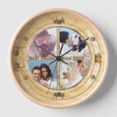 船の窓のハニームーン写真 ベストクルーズエバー 壁時計 (正面)