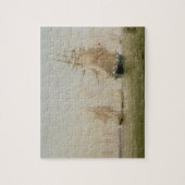 船の絵画(キャンバスの油) ジグソーパズル (縦)