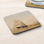 船の絵画(キャンバスの油) 2 コースター (左側)