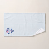 船の航海のいかりで海辺アクセント バスタオルセット (ハンドタオル)