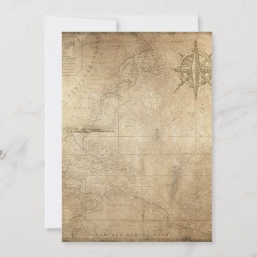 船の航海の冒険が夢のような赤ちゃんシャワーを待つ 招待状 (裏面)