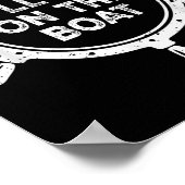 船の舵輪 ステッカー 僕は船に乗ってるよ ポスター (角)