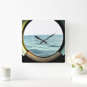 船の蒸気口の時計 スクエア壁時計 (ホーム)