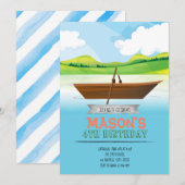 船の誕生日パーティー招待状 招待状 (正面/裏面)