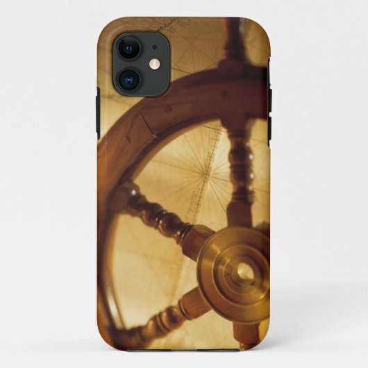 船の車輪および地図 Case-Mate iPhoneケース (裏面)