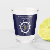 『船の車輪のキャプテンショットグラス』 ショットグラス (正面)