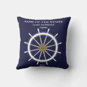 船の車輪キャプテン&イヤースクエア装飾用クッション クッション (裏面)