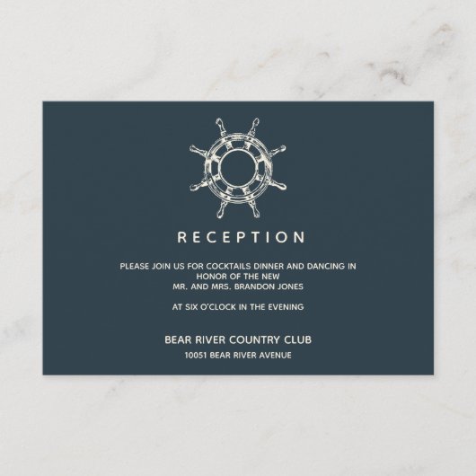 船の車輪 |ウェディングレセプションエンクロージャ エンクロージャーカード (正面)