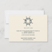 船の車輪 |ウェディングレセプションエンクロージャ 招待状 (正面)