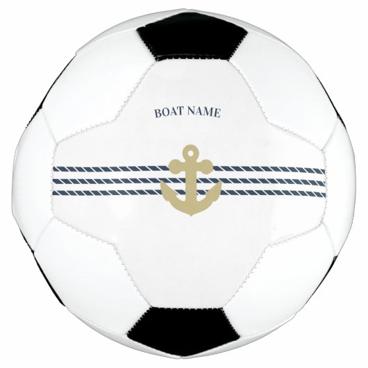 船の錨+ロープ サッカーボール (正面)
