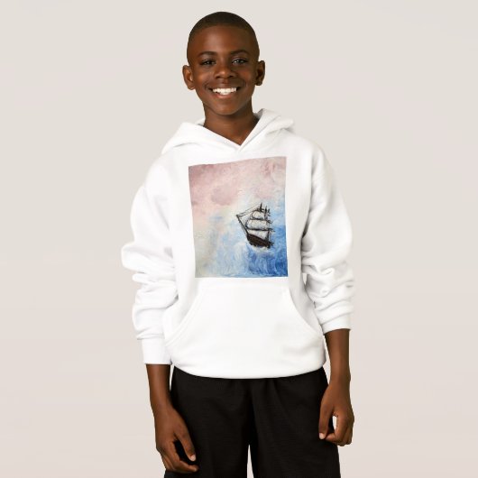 船の雲の謎の海縁どの海波 (正面フル)