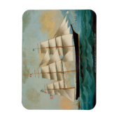 船の飛び火、香港湾 マグネット (縦)