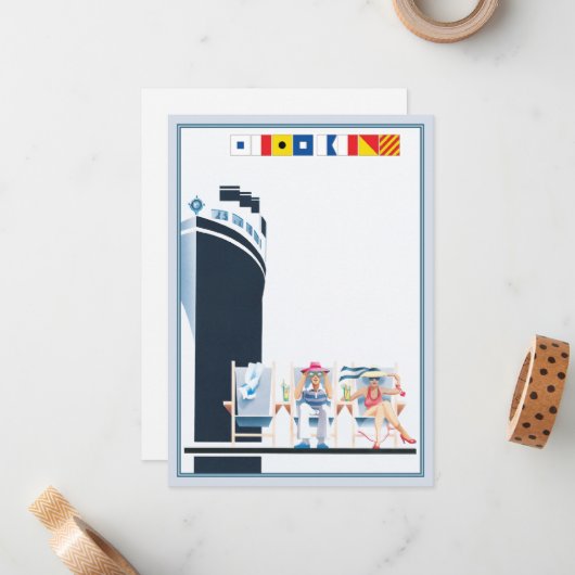 船のAhoy © ノートカード (正面/裏面インサイチュ)