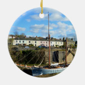船のCharlestown高い港コーンウォールイギリス セラミックオーナメント (裏面)