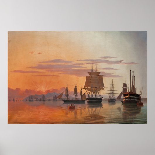 船はタガス川に浮かぶ | カール・ダール ポスター (正面)