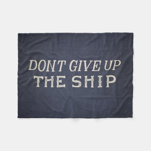 船をあきらめないで下さい フリースブランケット (正面(横))