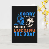 船を停泊させていた時に言ったことを謝る- カード (黄色い花)