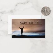 「船を待つな」感動的引用文 ノートカード (正面/裏面インサイチュ)