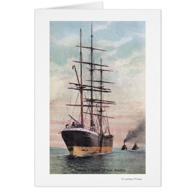 船を海へ引き上げるタグボート (正面)