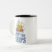 船を燃やす,王と国のファンアート ツートーンマグカップ (正面左)