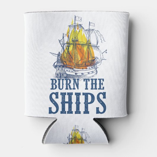 船を燃やす，王と国のファンアート 缶クーラー (正面)