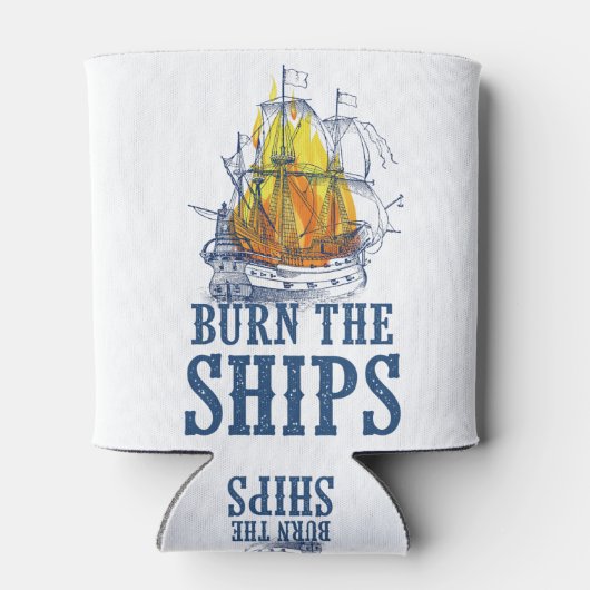 船を燃やす，王と国のファンアート 缶クーラー (裏面)