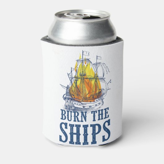 船を燃やす，王と国のファンアート 缶クーラー (缶裏面)
