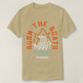船を燃やす Tシャツ (デザイン正面)