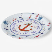 船アホイその男の子、海航海のの赤ちゃんシャワー ペーパープレート (アングル)