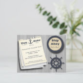 船アホイガールまたは少年航海の赤ちゃんシャワー招待状 招待状 (スタンド正面)