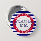 船アホイ、その男の子のシャワーおばあちゃん 缶バッジ (正面&裏面)