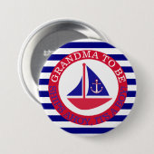 船アホイ、その男の子の赤ちゃんのシャワーボタン 缶バッジ (正面&裏面)