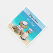 船アホイ、その男の子、赤ちゃん航海のシャワー スタンダードランチョンナプキン (角)