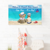 船アホイ、男の子、男の子のシャワーのバナー 横断幕 (インサイチュ)