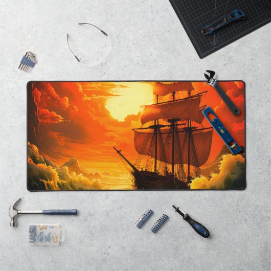 船アート積 デスクマット (ワークステーション)
