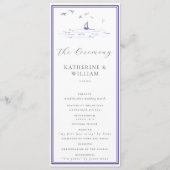 船エレガント航海の波ネイビーフレーム結婚ズ プログラム (正面)