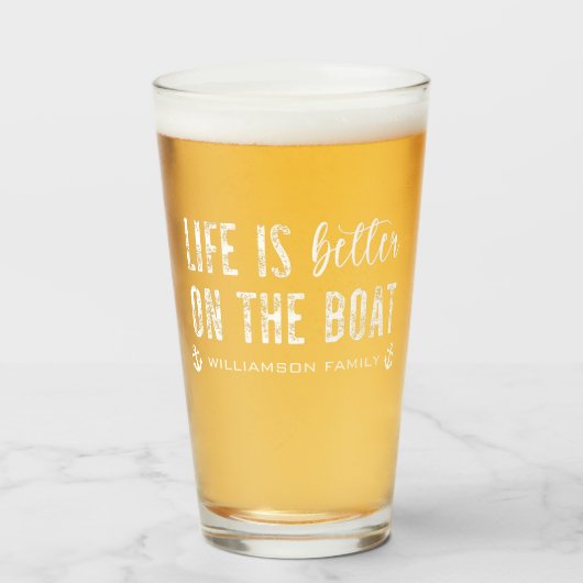 船カスタムの方が命が好い |ボートライフ タンブラーグラス (ドリンク正面)