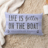 船カスタムの方が命が好い |ボートライフ ランバークッション (ブランケット)