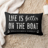 船カスタムの方が命が好い |ボートライフ ランバークッション (ブランケット)
