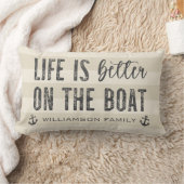 船カスタムの方が命が好い |ボートライフ ランバークッション (ブランケット)