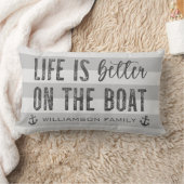 船カスタムの方が命が好い |ボートライフ ランバークッション (ブランケット)