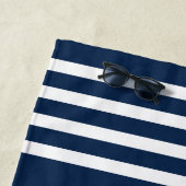 船カスタム名の歓迎いかりとロープ ビーチタオル (インサイチュ)