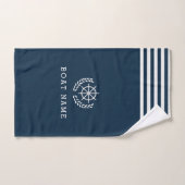 船カスタム名,ネイビーブルーバスタオル バスタオルセット (ハンドタオル)