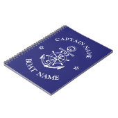 船カスタム艦長の名を海軍サー航海のラー ノートブック (左側)