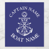 船カスタム艦長の名を海軍サー航海のラー ワインラベル (シングルラベル)